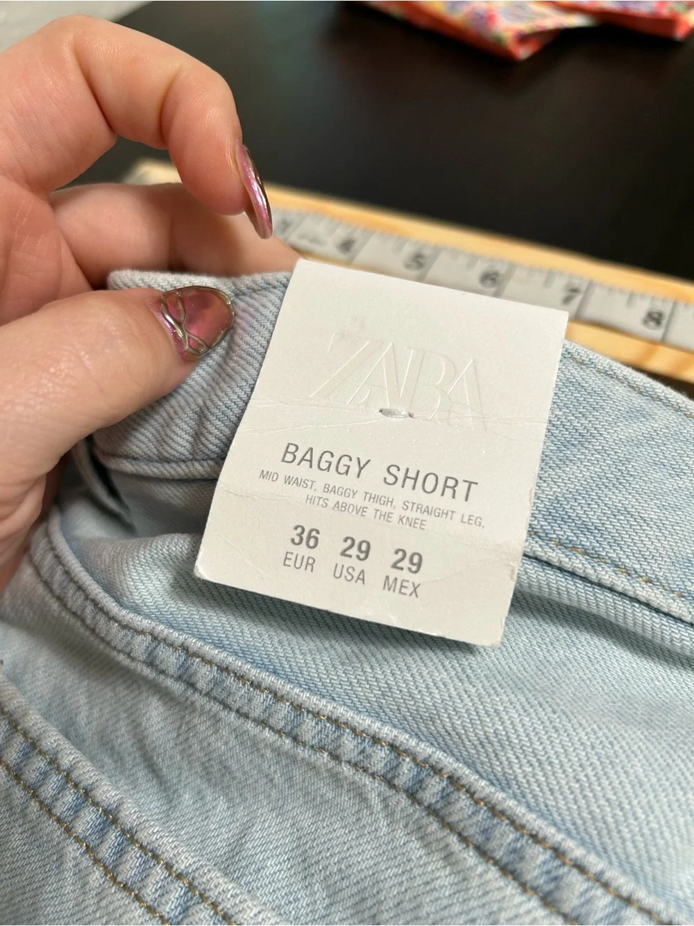 Zara Light Blue Denim Jean Shorts